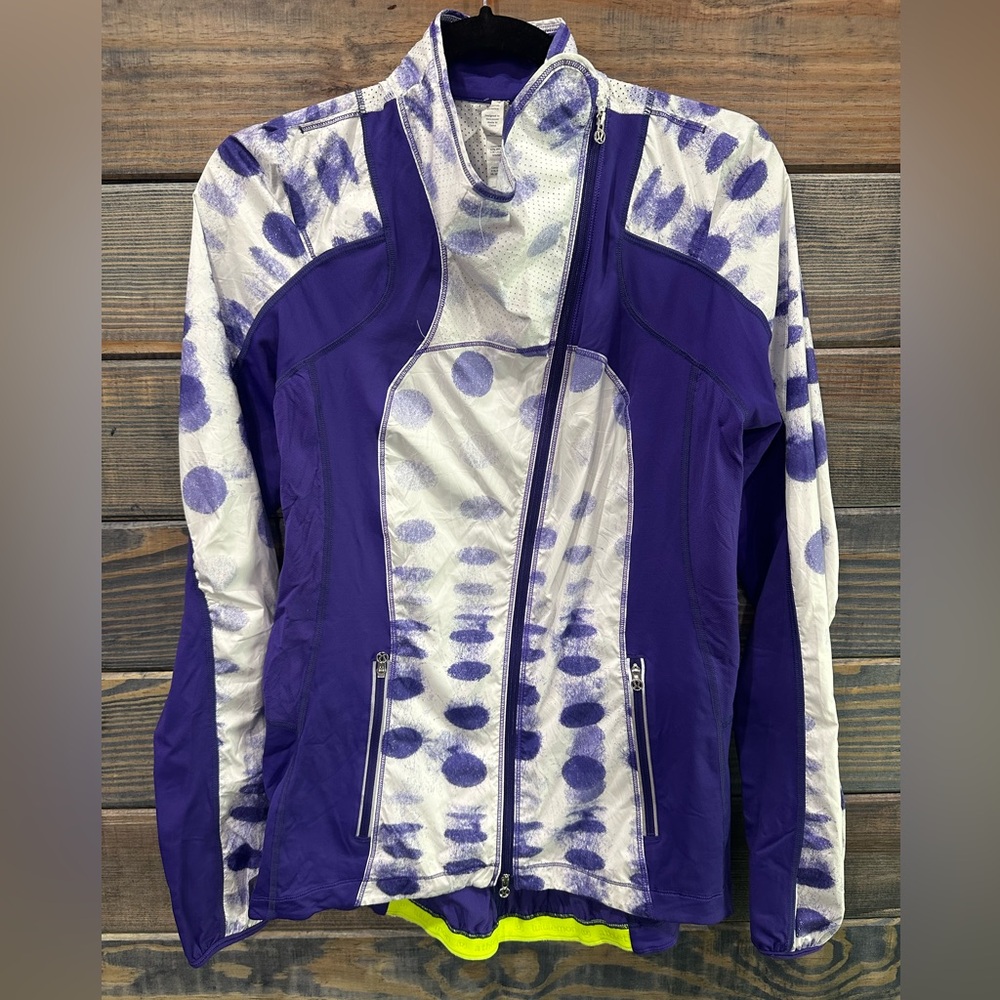 Lululemon Athletica Purple and White Active Jacket Size 8